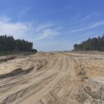 08 maja km 606+150 budowa nasypu