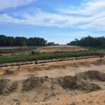 12 lipca  km 599+700’ budowa nasypu ustawienie ścianki szczelnej