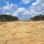 15 lipca  km 606+150 budowa nasypu