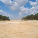 22 lipca  km 606+150 budowa nasypu