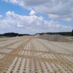 22 lipca  km 608+950 budowa nasypu