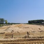 26 sierpnia  km 608+950’ budowa nasypu