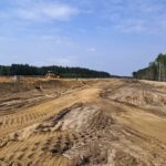 02 września  km 608+300 budowa nasypu budowa kanalizacji deszczowej