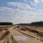 16 września  km 606+900’ budowa nasypu budowa kanalizacji deszczowej