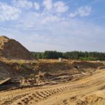 16 września  km 608+300 budowa nasypu budowa kanalizacji deszczowej