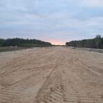 01 października  km 608+300 budowa nasypu budowa kanalizacji deszczowej