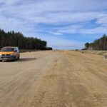 09 października  km 606+150 budowa nasypu i kanalizacji deszczowej