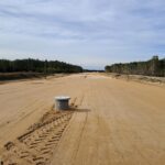 09 października  km 608+300 budowa nasypu budowa kanalizacji deszczowej