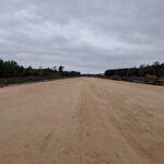 14 października  km 599+700 budowa nasypu przygotowanie GWN