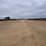 14 października  km 604+400’ budowa nasypu przygotowanie GWN