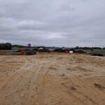 14 października  km 610+700’ widok w kierunku odcinka IX budowa nasypu