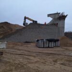 20 listopad 2024 obiekt WA-41 podpora P1 kontynuacja budowy murów oporowych M1 i M2