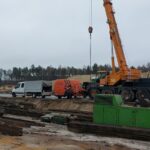 09 grudzień 2024 obiekt PZSg-38B wbijanie ścianki szczelnej po stronie podpory 1B