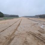 10 grudnia km 606+900’ przygotowanie GWN budowa kanalizacji deszczowej