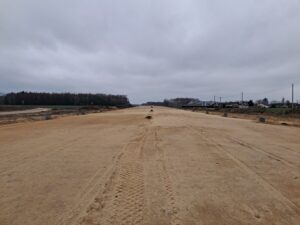 18 grudnia km 601+500 budowa nasypu