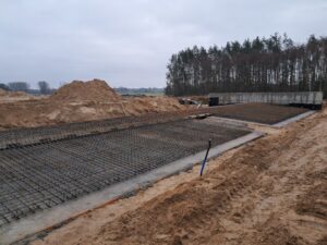 18 grudnia km 608+300’ budowa nasypu zbrojenie płyt przejściowych PZM_14A