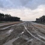 23 grudnia km 606+150 zabezpieczenie piaskiem podbudowy C5_6 kanalizacja deszczowa