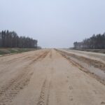 30 grudnia km 606+150 zabezpieczenie piaskiem podbudowy C5_6 kanalizacja deszczowa