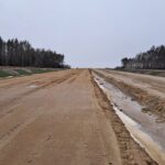 08 stycznia km 606+150 zabezpieczenie piaskiem podbudowy C5_6 kanalizacja deszczowa