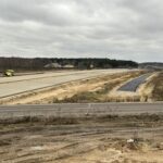 10 stycznia 2025 km 564+900 – Widok na TG w kierunku zachodnim