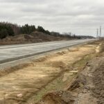 10 stycznia 2025 km 568+000 – Widok na TG w kierunku wschodnim