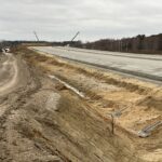 10 stycznia 2025 km 568+000 – Widok na TG w kierunku zachodnim