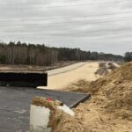 10 stycznia 2025 km 569+440 - Widok na TG w kierunku zachodnim