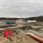 10 stycznia 2025 km 569+440 – Widok na TG w kierunku wschodnim