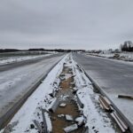 13 stycznia km 598+200 nawierzchnia betonowa C35_45 widok w kierunku odcinka VII