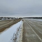 13 stycznia km 604+400 podbudowa zasadnicza C8_10 budowa drenażu w pasie dzielącym