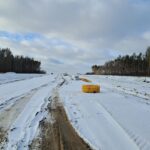 13 stycznia km 606+150 zabezpieczenie piaskiem podbudowy C5_6 kanalizacja deszczowa