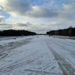 13 stycznia km 608+300 budowa nasypu budowa kanalizacji deszczowej