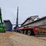 16 stycznia 2025 obiekt WA-41 montaż belek prefabrykowanych przęsło 3-4