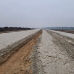 21 stycznia km 604+400 podbudowa zasadnicza C8_10 budowa drenażu w pasie dzielącym