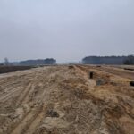 21 stycznia km 605+300’ zabezpieczenie podbudowy pomocniczej C5_6 drenaż w pasie dzielącym