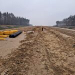 21 stycznia km 606+150 zabezpieczenie podbudowy C5_6 drenaż w pasie dzielącym