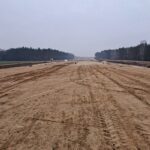 21 stycznia km 608+300 budowa nasypu budowa kanalizacji deszczowej