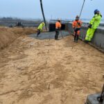 22.01.2025 A2 odc.6 obiekt WD-47 betonowanie warstwy wyrównawczej pod płytę przejściową P1