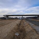 28 stycznia km 603+600 budowa ustroju nośnego WD_70 budowa drenażu w pasie dzielącym