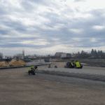 31.01.2025 prace brukarsie na rondzie Borki-Wyrki