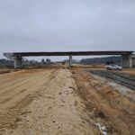 04 lutego km 603+600 budowa ustroju nośnego WD_70 budowa drenażu w pasie dzielącym