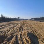 10 lutego km 599+700 przygotowanie GWN budowa drenażu w pasie dzielącym