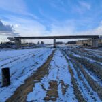 17 lutego km 603+600 budowa ustroju nośnego WD_70 budowa drenażu w pasie dzielącym