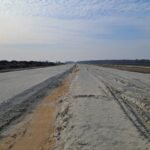 24 lutego km 604+400 podbudowa zasadnicza C8_10 budowa drenażu w pasie dzielącym