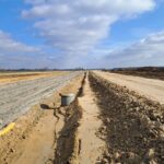 03 marca km 603+600’ zabezpieczenie podbudowy C5_6 i C8_10 drenaż w pasie dzielącym