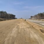 11 marca km 606+150 podbudowa pomocnicza C5_6 i zasadnicza C8_10 drenaż w pasie dzielącym