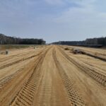 11 marca km 606+900’ przygotowanie GWN budowa drenażu w pasie rozdziału