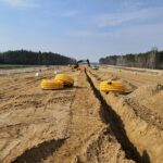 11 marca km 608+300 budowa nasypu budowa drenażu w pasie rozdziału