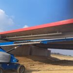 12.03.2025 obiekt WA-45a rozpoczęto montaż kolektorów odwodnienia płyty pomostu