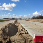 17 marca km 598+200 nawierzchnia betonowa C35_45 widok w kierunku odcinka VII